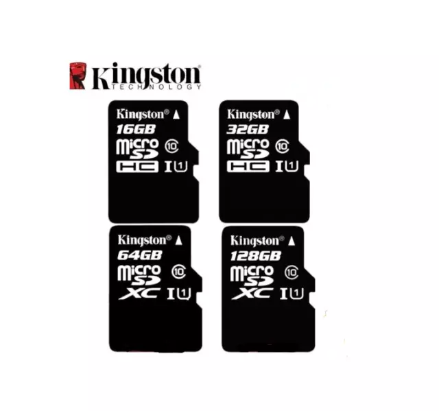 16GB 32GB 64GB Kingston 80MB/s Micro SD SDHC UHS-I Class10 Memory Card + Adapter