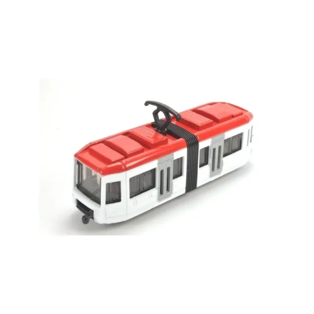 siku 1011, 000 Tram, Metal/Plastic, White/Red, Standard Siku railway hitches