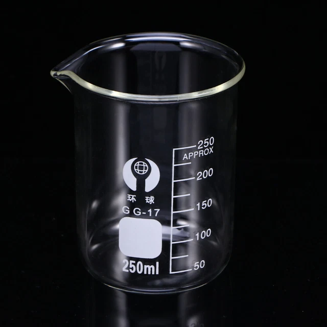 Attrezzatura chimica 250 ml tazza scientifica piccolo misurino