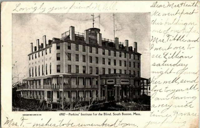 1906. Perkins Institute For The Blind. South Boston,Mass. Postcard Ff12