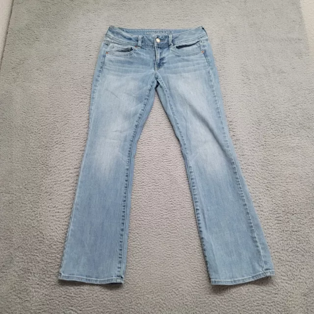 American Eagle Outfitters Jeans Womens 6 Regular Blue Denim Kick Boot Stretch