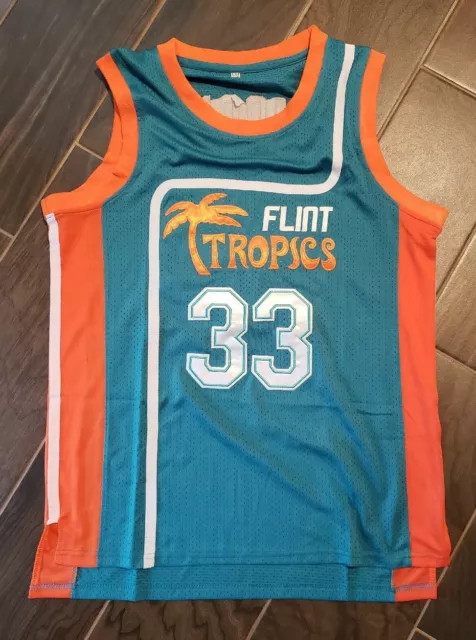 YOUI-GIFTS Youth Basketball Jersey #33 Jackie Moon Flint Tropics 90s Movie  Shirts