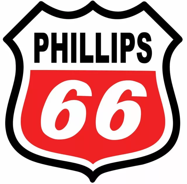 Phillips 66 Shield Shaped 15" Heavy Duty Usa Made Metal Gasoline Clean Adv Sign
