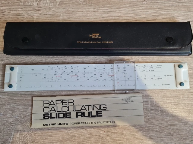 VINTAGE - PAPER Calculation Slide Rule by Paper Facts & Figures - Ex ...