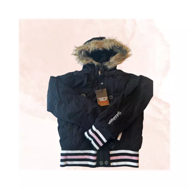 GOLDDIGGA GIRL S LADIES Bomber Jacket Coat with Hood BNWT pink and white accents 29.99 PicClick UK