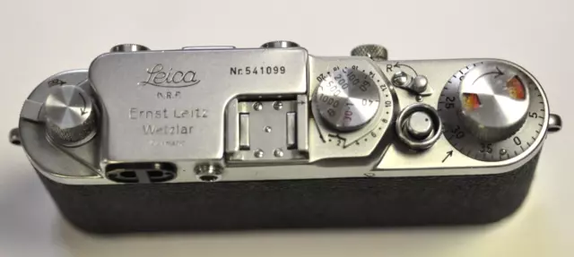 Leica IIIf black dial body with take-up spool & body cap. CLA 2/24. New curtains