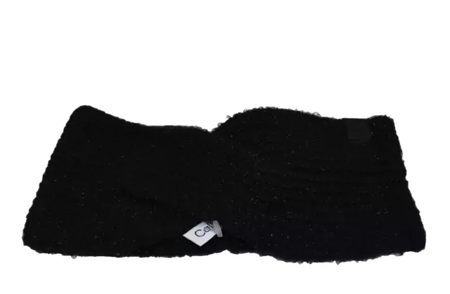 Calvin Klein Women's Knit Headband Ear Warmer Wrap Black Metallic New! NWT 2
