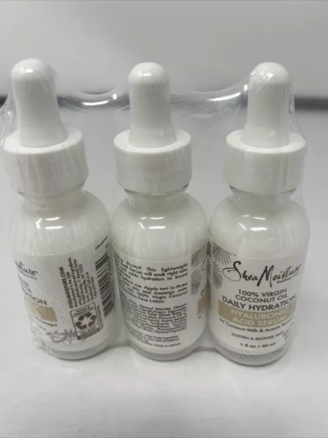 3-PACK Sheamoisture 100%  Virgin Coconut Oil Daily Hydration1fl oz