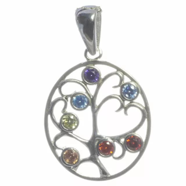 Blume Aura Kundalini Chakra Anhänger 925er Silber Symbol Schmuck - NEU