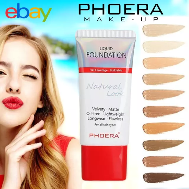 Phoera Foundation Naturally Flawless Full Coverage Oil Free Soft Matte Liquid