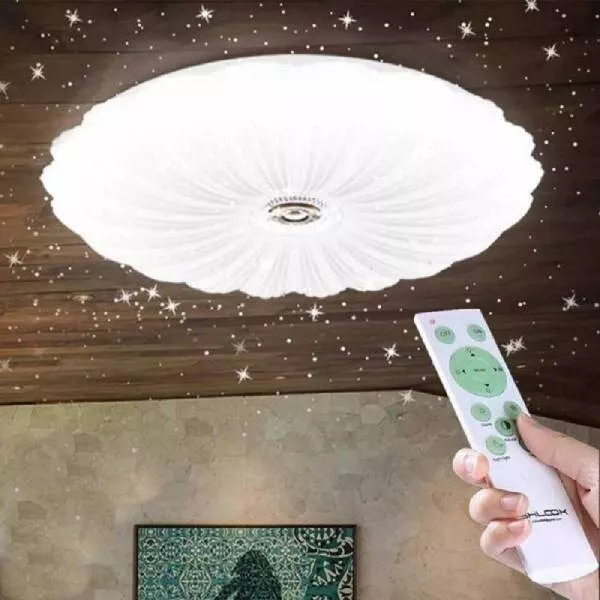 Plafoniera Lampadario da soffitto Luce Led 46W con Telecomando Timer Dimmerabile