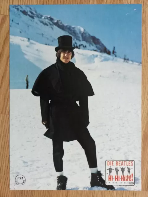 George Harrison  HELP! - scarce German lobby card - THE BEATLES  John Lennon