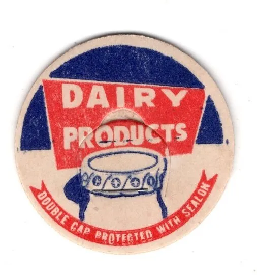 MILK BOTTLE CAP.  Dairy Products Protected With Sealon