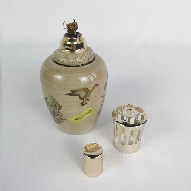 Ancienne Lampe Berger Breugnot orange et or - Collection
