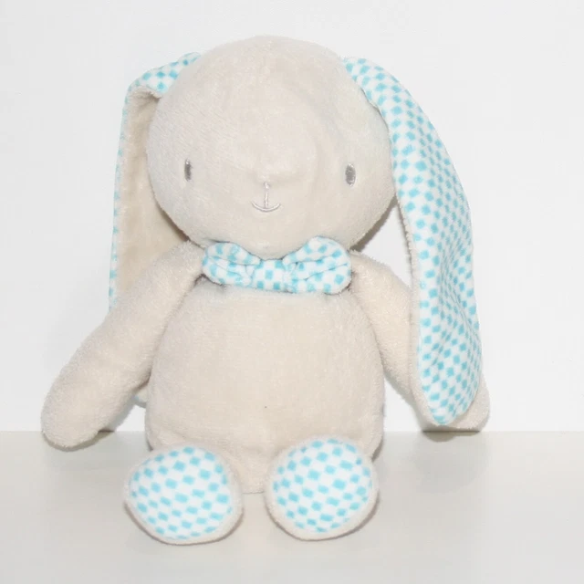 Doudou Lapin Klorane - Vichy blanc bleu