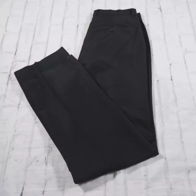 Bergamo New York Black Flat Front Mens Dress Pants 36 x 34