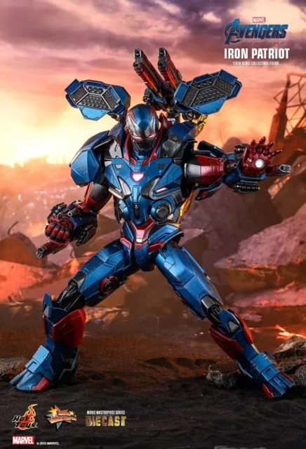 Hot Toys Avengers: Endgame - Figura Iron Patriot scala 1/6 venditore Regno Unito nuovissima