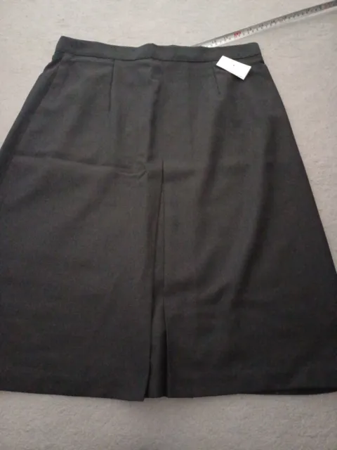 Black Front   Pleated School Skirt 15/16 Yrs  Knee Length 23 "  John Lewis