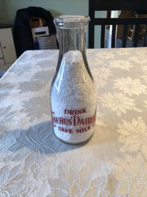 Cachus Dairies Milk Bottle - West Chester, Pennsylvania  - Quart- Dairy