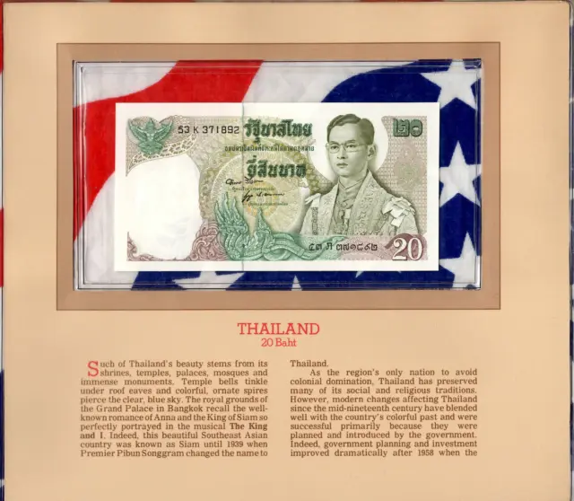 Most Treasured Banknotes Thailand 20 Bhat P-84a.12 1981 Sig 52 UNC 53K 371892