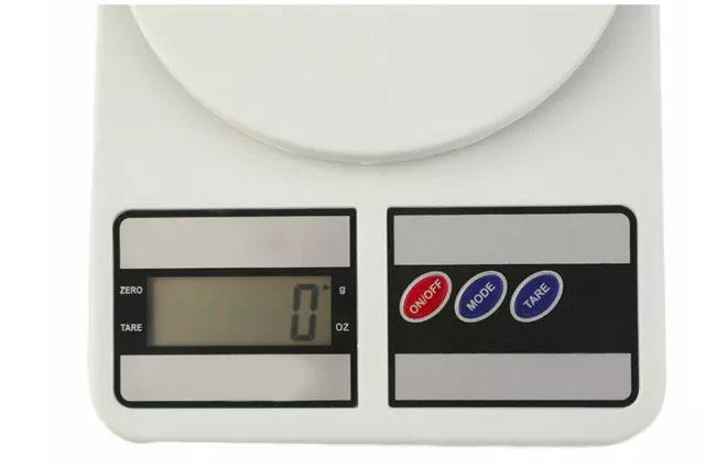 Bilancia Digitale da Cucina Elettronica Tara 1g a 7kg Bianca Display LCD 3