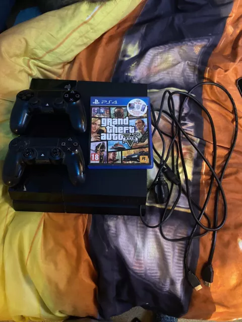 PS4 CONSOLE SLIM 500gb 2 controllers With GTA 5 £100.00 - PicClick UK