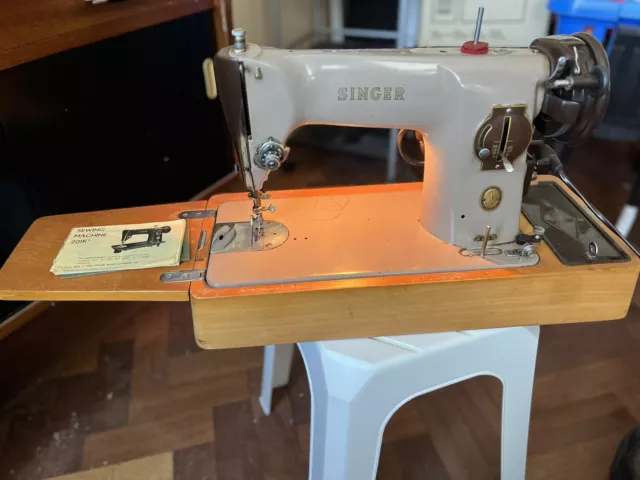 Singer 201k Electric Sewing Machine 1957 Aluminium Body Semi Industrial Machine