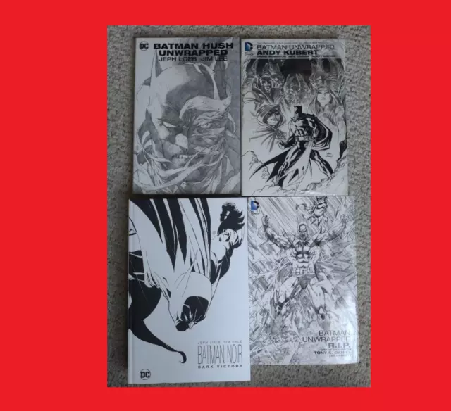 DC Comics HC Lot x4: Batman Unwrapped & Noir   RIP Hush Dark Victory Andy Kubert