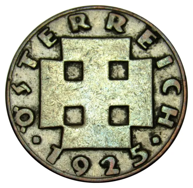 Austria 2 Groschen coin 1925 KM#2837 (a4)
