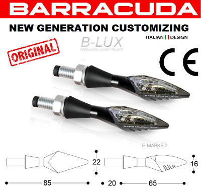 Barracuda BARRACUDA coppia frecce X LED B LUX NERE UNIVERSALI BMW F 800 GS 2018 
