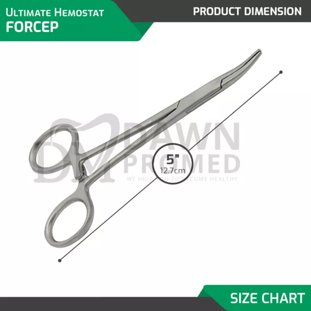 10 Pcs Mosquito Hemostat Locking Forceps 5" Curved & Straight Surgical German GR 2