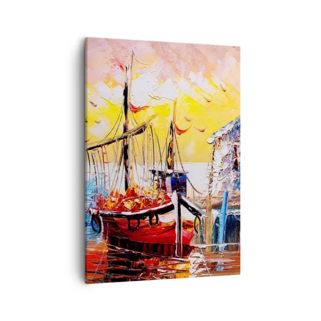 Quadro su Tela 50x70cm barca vela mare Stampe Immagini Quadri Moderni Murale