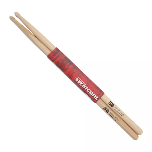 Wincent 5B Hickory Woodtip Drumsticks