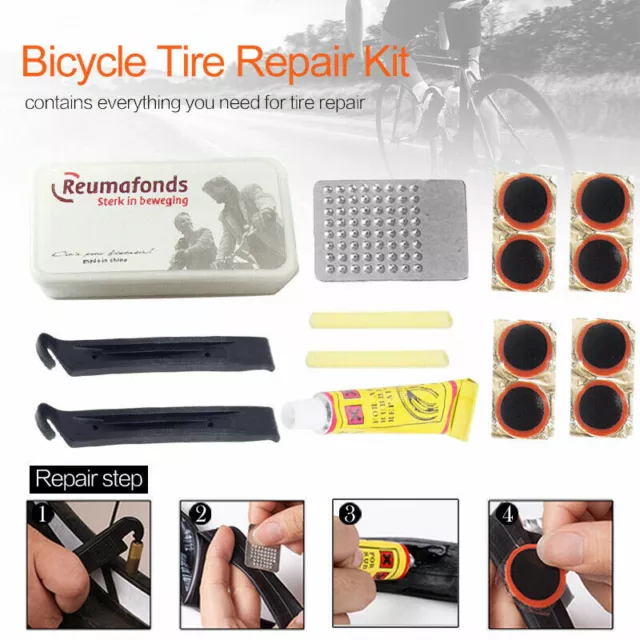 Essential Bicycle Puncture Repair Kit Glueless Bike Tyre Patches Inner Tube Kit 2
