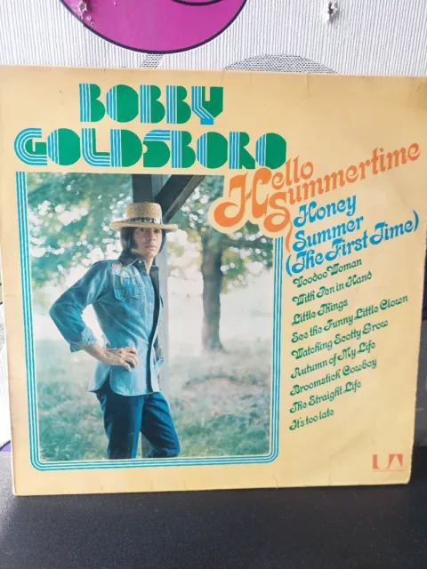 Collectable Vinyls! - Bobby Goldsboro Hello Summertime LP. Used. 1974 Antique
