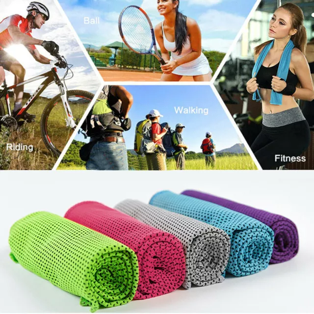 Cooling Towel Sporthandtuch Fitnesshandtuch Abkühlung kühlendes Handtuch 1-10Pcs