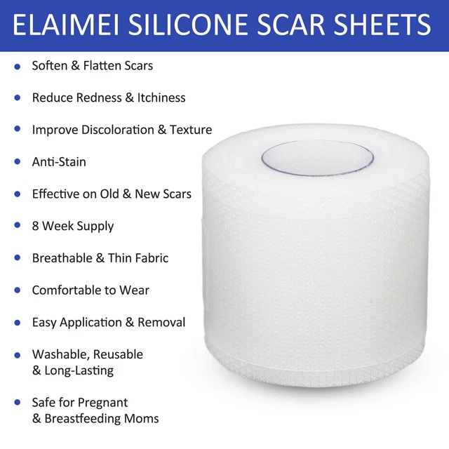 Scar Tape Silicone Sheet Repair Sticker Breathable 3 Meter For Surgery Scald 2BB