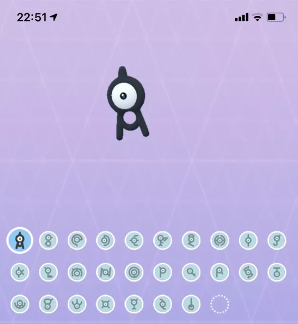 Pokemon Go - Unown Catch/Tr@de(1) (Unown Letters A-Z and ?,!) 🔡