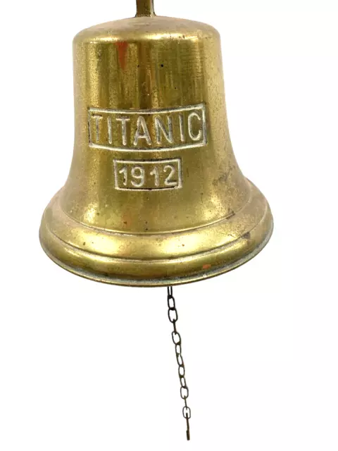 Vintage Solid Brass Titanic 1912 Bell Wall Mountable A45