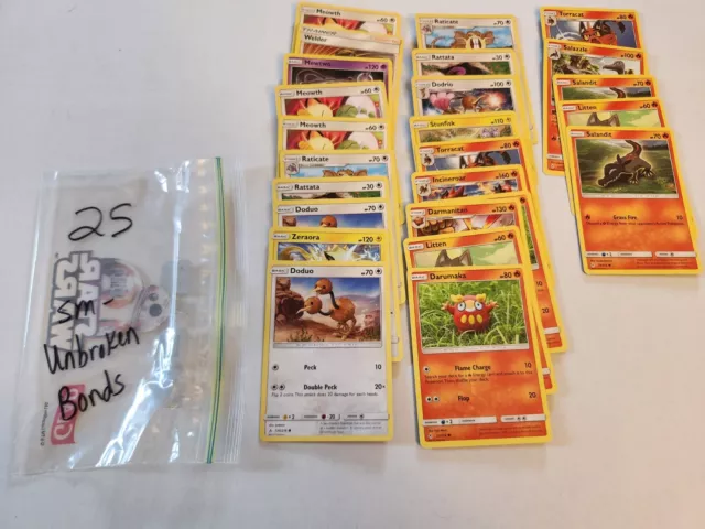 Pokemon TCG Unbroken Bonds Lot of 25 Cards