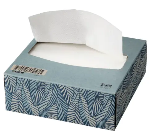 Ikea VATTENDANS Paper napkin, blue 16x32 cm  Pack of 100 *Brand New*