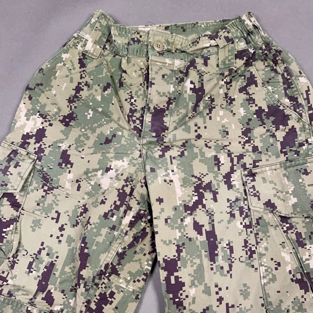 Navy Pants Mens Small Short Green Digital Working Uniform Type II Trouser Cargo