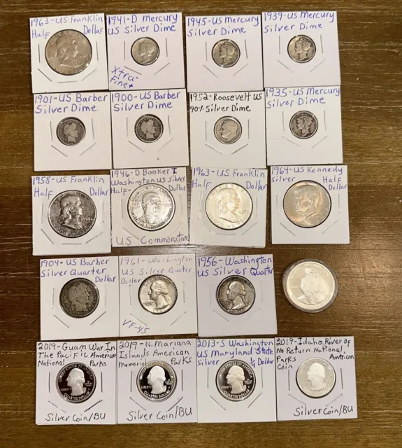 US Silver Coins, Lot of 20 Pieces: Great Lot!