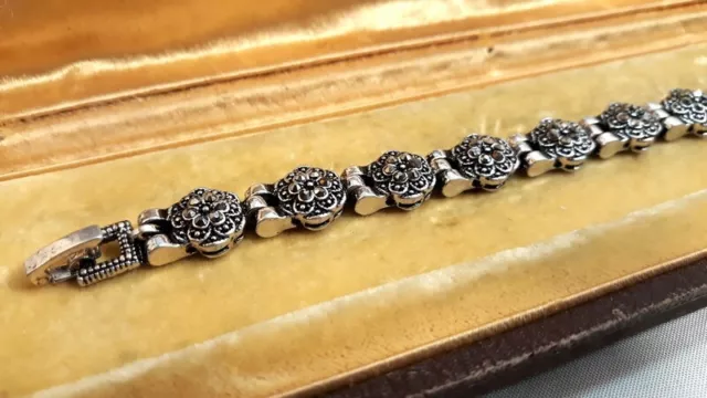 BRACCIALE MARCASITE alta bigiotteria tipo vintage BRACELET high quality jewelry 3