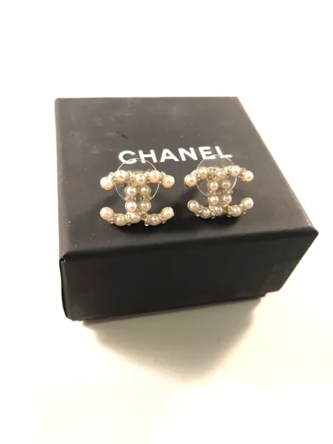 Chanel CC Coco gold stud earrings - BOPF