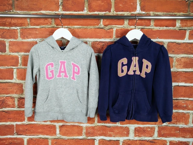 Girls Bundle Age 4-5 Years 100% Gap Sweat Pullover Hoodie Jacket Navy Grey 110Cm