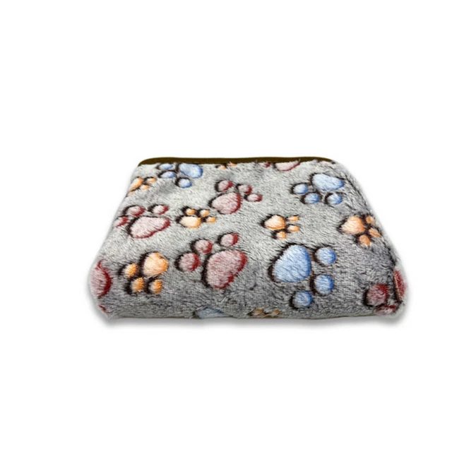 Puppy Blanket for Pet Cushion Small Dog Cat Bed Soft Warm Sleep Mat Paw Print