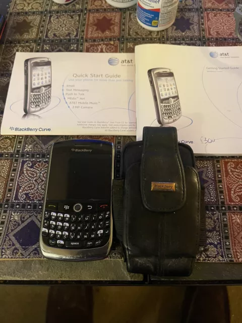 BlackBerry Curve 8300 - Black (AT&T) Smartphone Original Leather Case Unlock