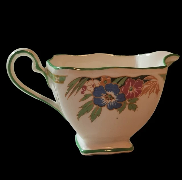 Chester Grimwades Floral Royal Winton Cream Creamer Sugar Bowl Lid Set 3