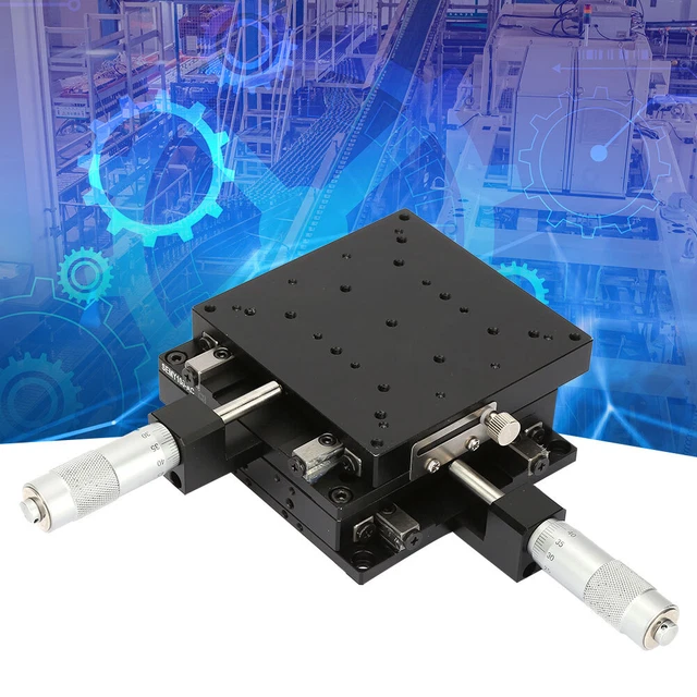 Micrometer Manual Slide Table Trimming Platform Roller Stages 100*100*40mm